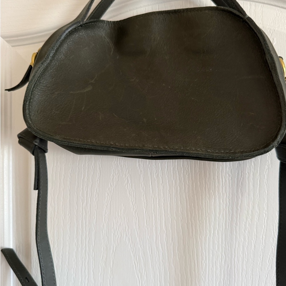 Madewell Black Leather Crossbody with Gold Hardware - Picture 2 of 7